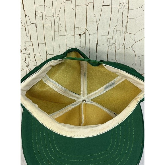 Vintage Continental Emasco Green & White Oil And Gas Snap Back Trucker Hat - Picture 4 of 7